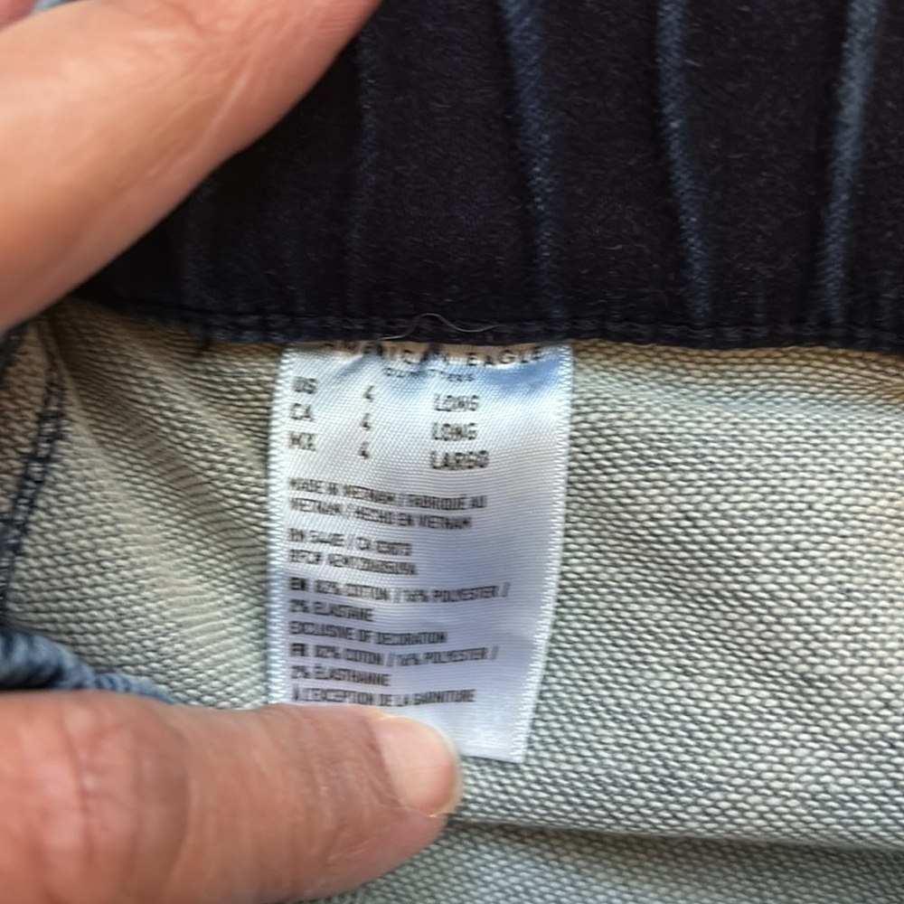 American Eagle Denim Joggers Dark Wash Size 4L - Picture 5 of 5